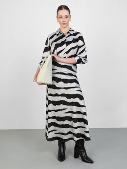 Detaylı Bluz / Zebra Desen Gömlek