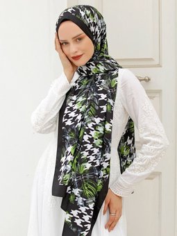 Desenli Twill Yıldızlı Orman Şal