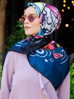 Dondurma Twill Şal Evi Eşarp Renkli