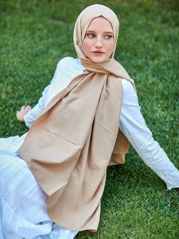 Pamuk Cazz Karamel Şal