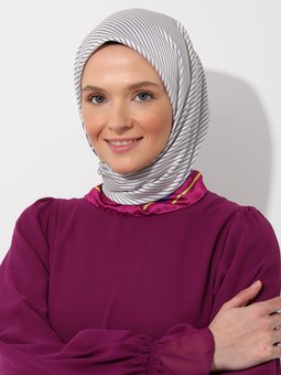 Parisa Tasarım İpeksi Twill Çok Renkli Eşarp