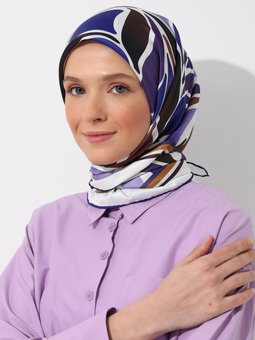 Parisa Tasarım İpeksi Twill Çok Renkli Eşarp