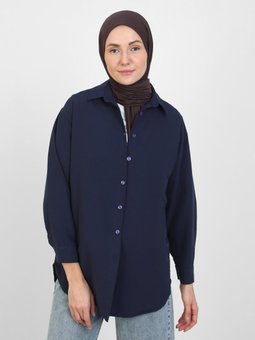 Lacivert Boyfriend Tunik