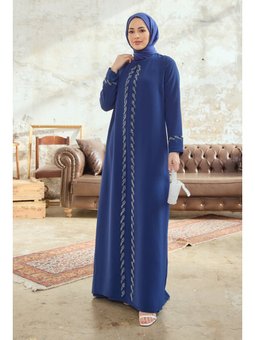 İndigo Lara Büyük Beden Abiye Elbise