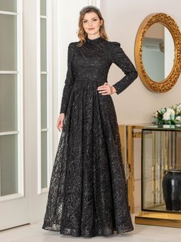 Nilda Siyah İhtişam Abiye Elbise