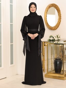 Firuze Siyah Abiye Elbise