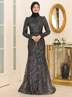 Irmak Siyah Abiye Elbise