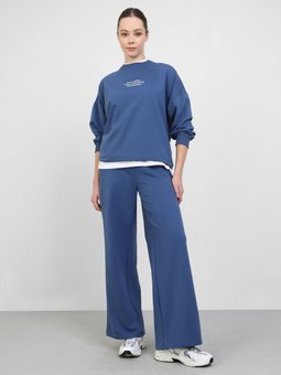 Bol Örme İndigo Pantolon