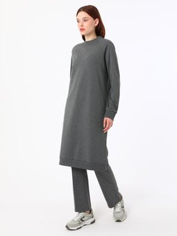 İkili Gri Melanj Eşofman Takımı