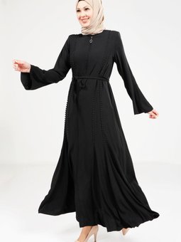 Siyah Volanlı Ferace