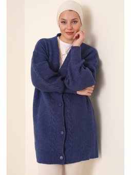 Triko Lacivert Hırka