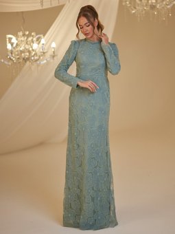 Su Yeşili Rüya Abiye Elbise