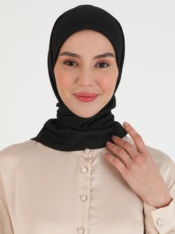 Kristal Krep Siyah Eşarp