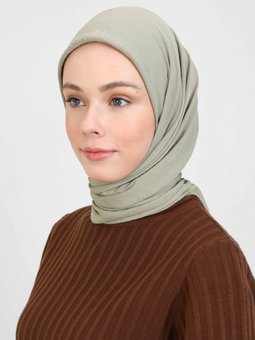 Shantuq Soft Yeşil Eşarp Üçgen Desen