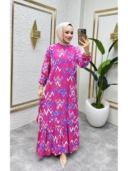 Fujya Zikzak Desenli Elbise