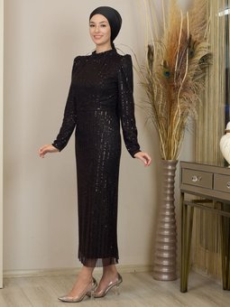 Asel Siyah Abiye Elbise