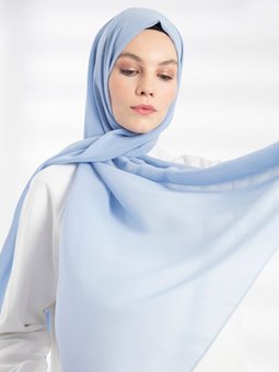 Şifon Bebe Mavisi Şal