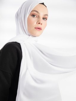Şifon Beyaz Şal