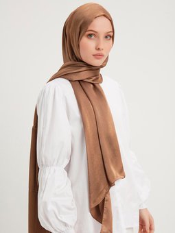 Janjanlı Krinkıl Kahverengi Şal