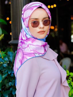 Firuze Twill Şal Evi Eşarp Renkli