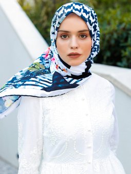 Kristal Twill Şal Evi Eşarp Renkli