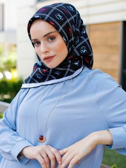 Logo Twill Şal Evi Eşarp Renkli