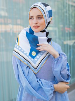 Okyanus Twill Şal Evi Eşarp Renkli