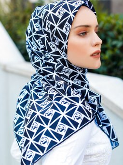 Twill Lacivert Eşarp