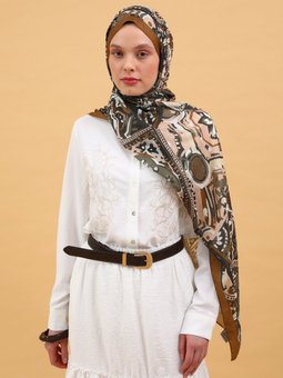 Etnik Desen Soft Cok Renkli Şal