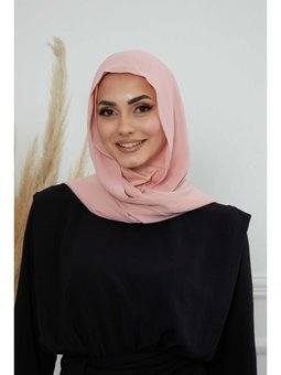Penye İç Boneli Şifon Şal,ps Pudra