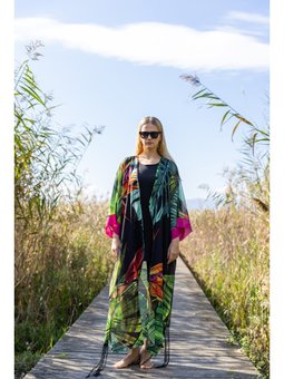 Rustin Toplamalı Sıfır Kol Yarı Kapalı Mayo