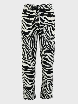 Desenli Büyük Beden Siyah Pantolon