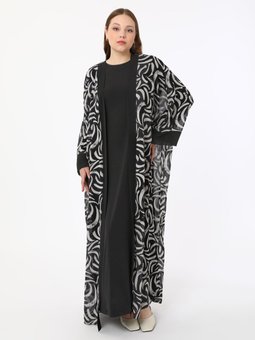 Siyah Büyük Beden Abiye İkili Takım