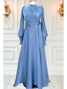 Efruz İndigo Abiye Elbise