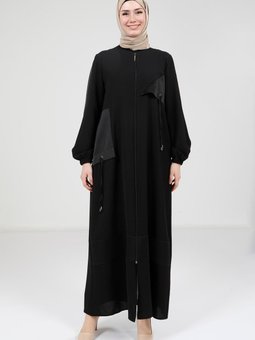 Saten Garnili Siyah Ferace 9203