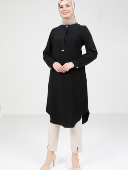 Siyah Uzun Tunik