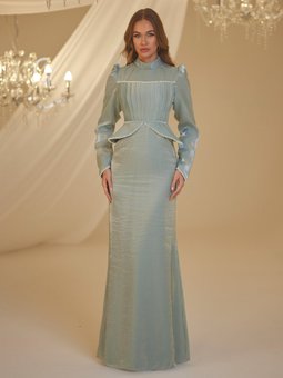 Mint Yeşili Efsun Abiye Elbise