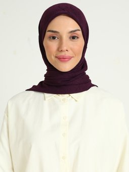 Bambu Kraş Mor Eşarp