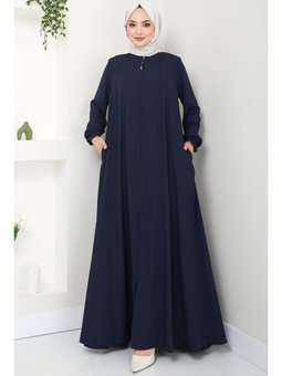 Büyük Beden Mevlana Lacivert Ferace