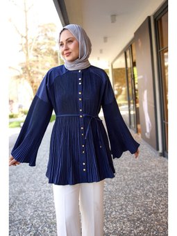 Dik Piliseli Modal Burgonya Lacivert Gömlek