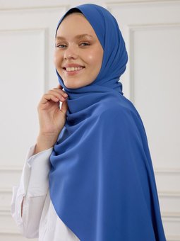 Medine İpeği Mavi Şal