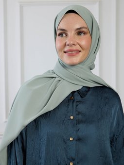 Medine İpeği Soft Yeşil Şal