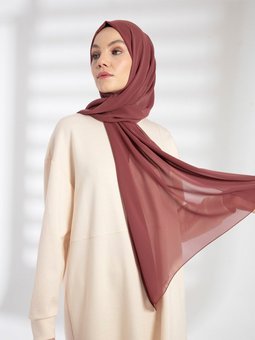 Şifon Kuru Gül Şal