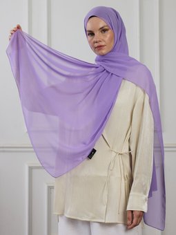 Şifon Leylak Şal