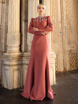 Gül Kurusu Peri Abiye Elbise