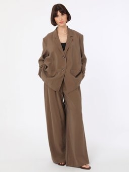 Modal Kumaşlı Rahat Kalıp Şık Exclusive Ceket Kahverengi