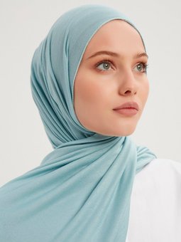 Likralı Penye Su Yeşili Şal