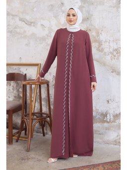 Gül Kurusu Lara Büyük Beden Abiye Elbise