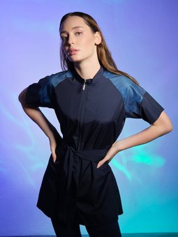 Reglan File Detaylı Yarım Kol Yarı Kapalı Mayo