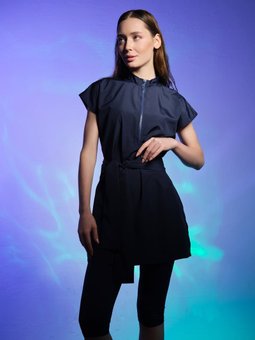 Spor Yarım Kol Yarı Kapalı Mayo